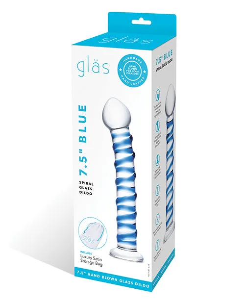 Glas Spiral Glass Dildo Blue Open Desires Dildos
