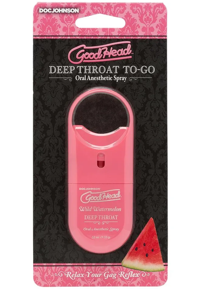 GoodHead Anal Goodhead Deep Throat ToGo Oral Anesthetic Spray Wild Watermelon GoodHead Anal Goodhead Deep Throat ToGo Oral Anesthetic Spray Wild Watermelon