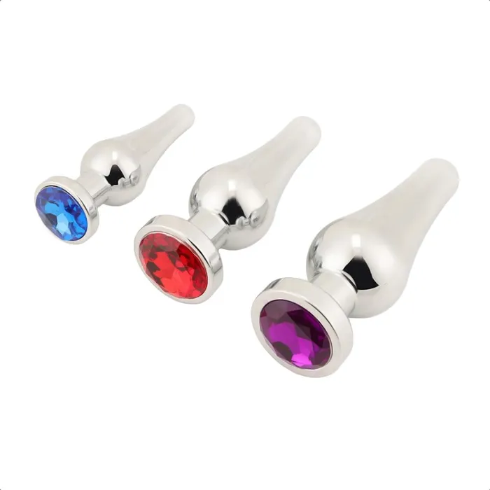 Love Plugs Male Sex Toys Tapered Steel Anal Jeweled Kit 3 Piece Love Plugs Male Sex Toys Tapered Steel Anal Jeweled Kit 3 Piece