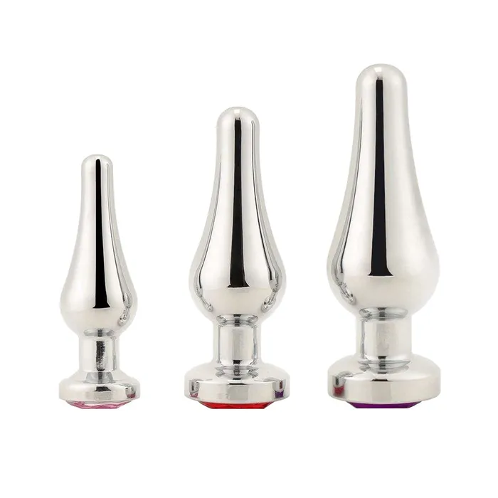 Love Plugs Male Sex Toys Tapered Steel Anal Jeweled Kit 3 Piece Love Plugs Male Sex Toys Tapered Steel Anal Jeweled Kit 3 Piece