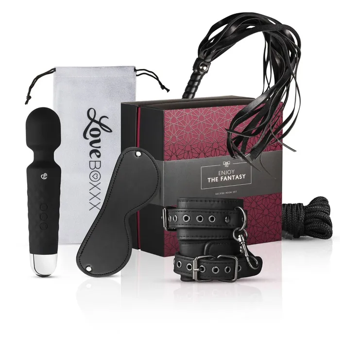 Loveboxxx Anal Loveboxxx Enjoy The Fantasy Deluxe BDSM Sex Toy Kit Black