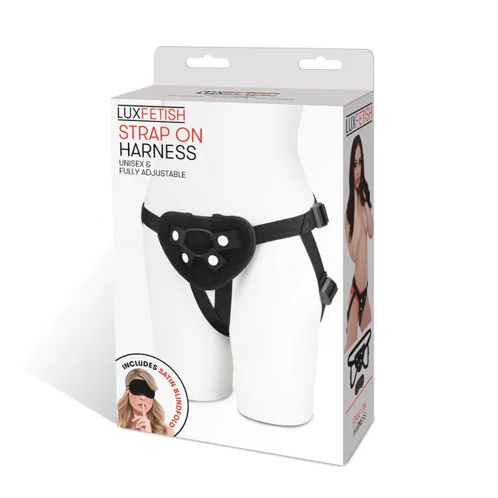 Lux Fetish Female Sex Toys Lux Fetish Adjustable StrapOn Harness Black