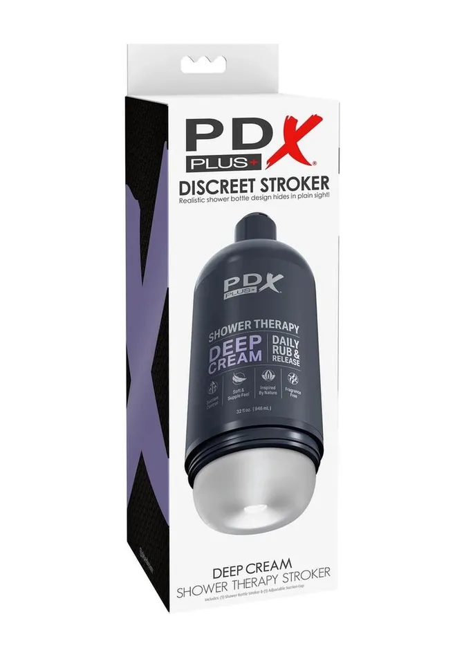 Male Sex Toys PDX Plus Pdx Plus Shower Therapy Deep Cream Discreet Stroker Frosted