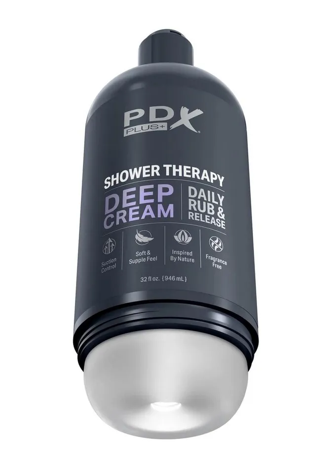 Male Sex Toys PDX Plus Pdx Plus Shower Therapy Deep Cream Discreet Stroker Frosted