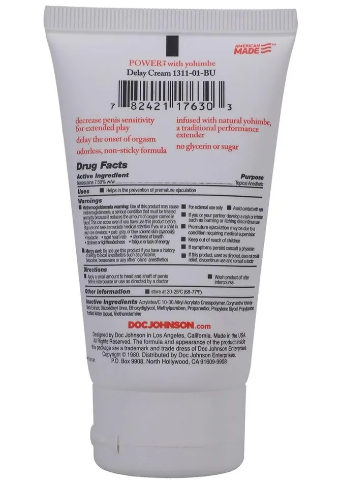 Male Sex Toys Power Plus with Yohimbe Delay Cream For Men Intimate Enhancements Male Sex Toys Power Plus with Yohimbe Delay Cream For Men Intimate Enhancements