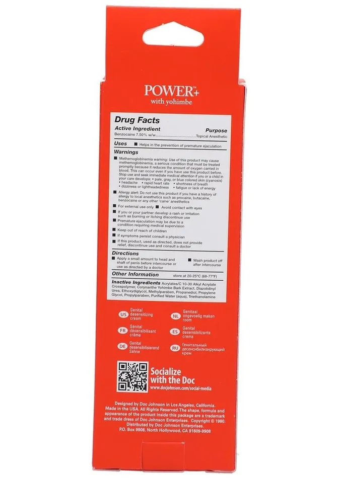 Male Sex Toys Power Plus with Yohimbe Delay Cream For Men Intimate Enhancements Male Sex Toys Power Plus with Yohimbe Delay Cream For Men Intimate Enhancements