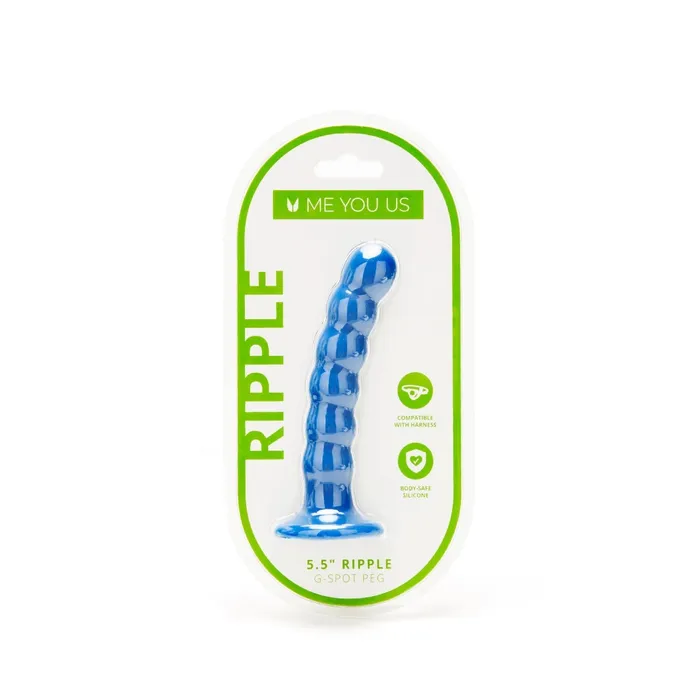 Me You Us Dildos Me You Us Ripple GSpot Dildo Blue 55 Inch