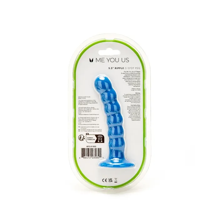 Me You Us Dildos Me You Us Ripple GSpot Dildo Blue 55 Inch