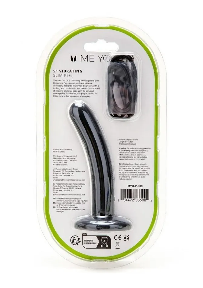 Me You Us Female Sex Toys ME YOU US Vibrating Rechargeable Slim Beginners Peg