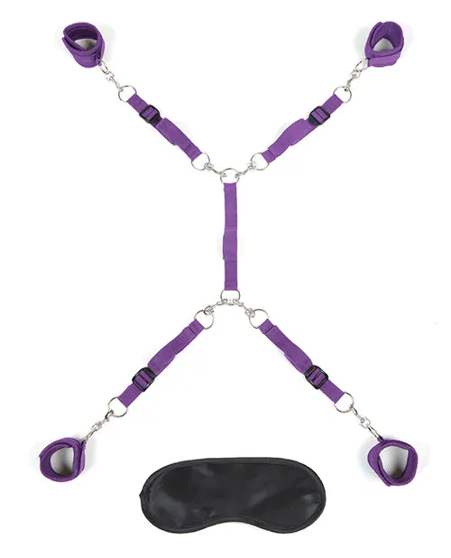 Open Desires Vibrators Lux Fetish Bed Spreader Purple