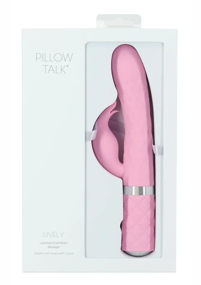 Pillowtalk Female Sex Toys Pillow Talk Lively Silicone Rechargeable Dual Motor Massager with Swarovski