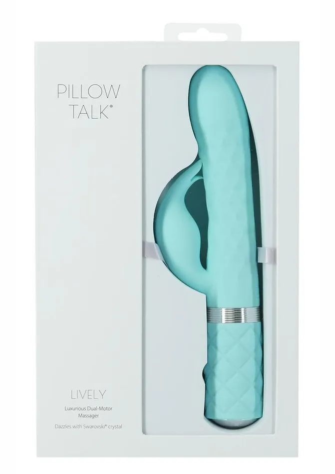 Pillowtalk Female Sex Toys Pillow Talk Lively Silicone Rechargeable Dual Motor Massager with Swarovski