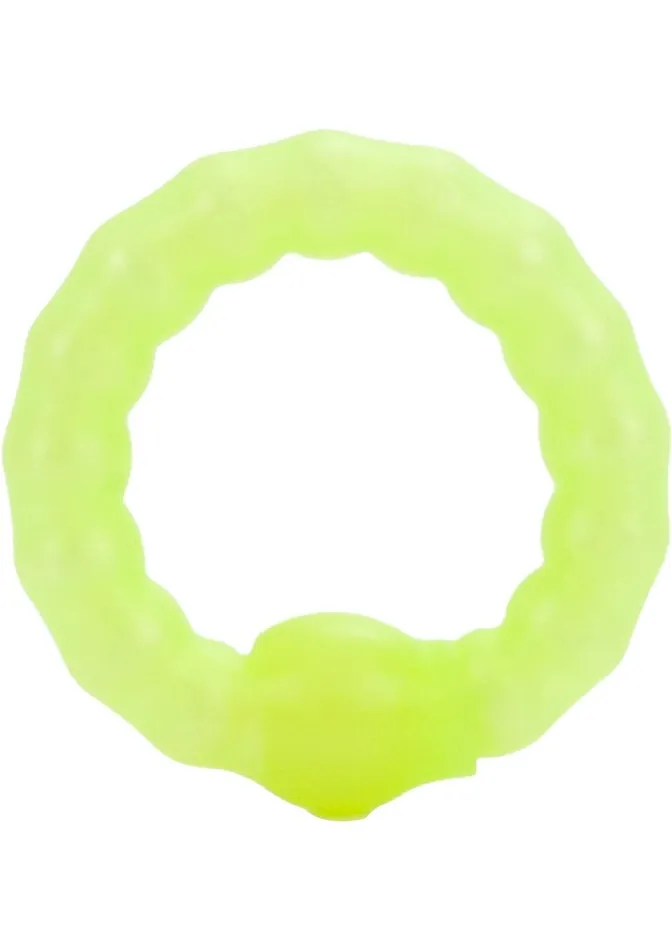 Rings Pearl Beaded Prolong Silicone Cock Ring Glow Male Sex Toys