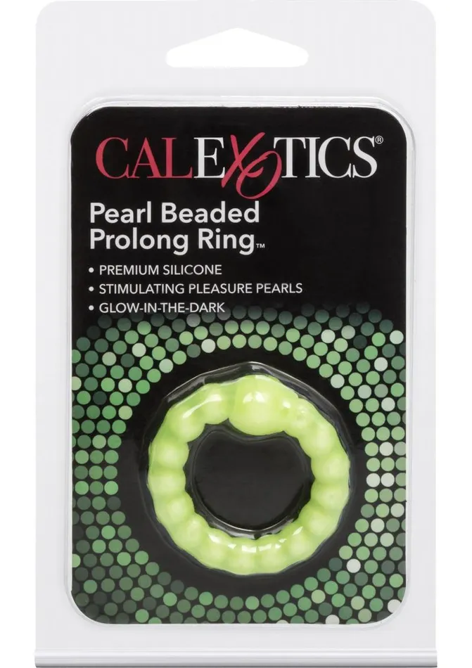 Rings Pearl Beaded Prolong Silicone Cock Ring Glow Male Sex Toys