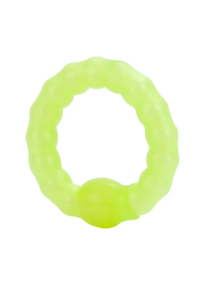 Rings Pearl Beaded Prolong Silicone Cock Ring Glow Male Sex Toys