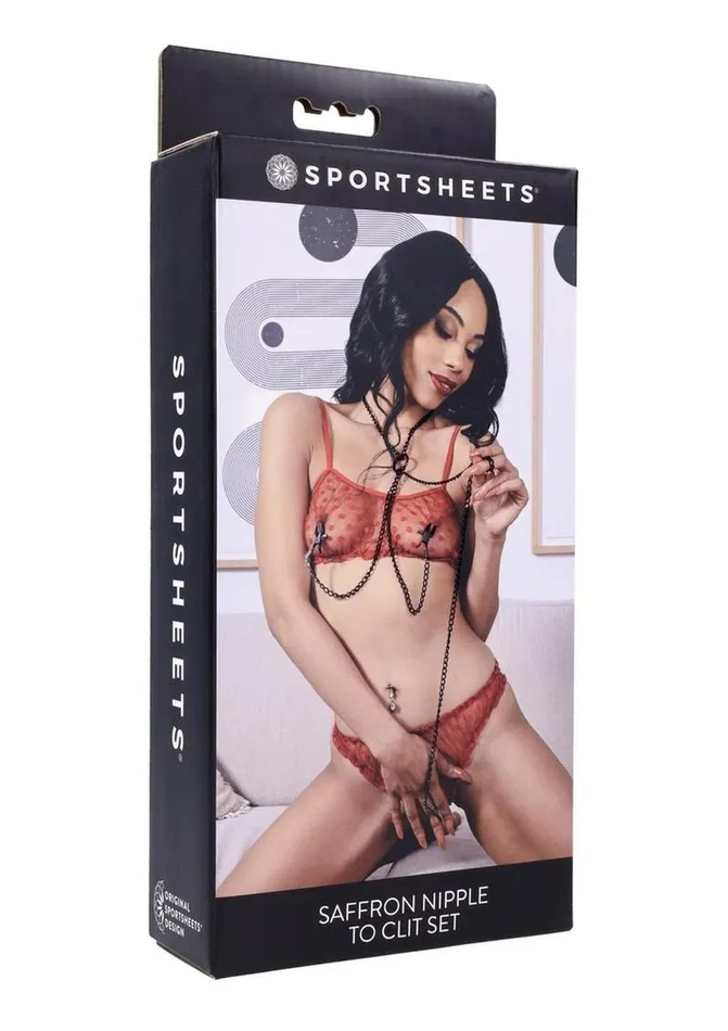 Saffron Nipple to Clit Sportsheets Couples