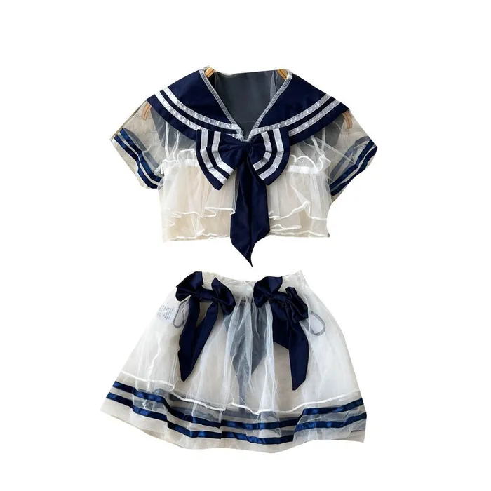 Sailor Tease Mesh Three Piece Lingerie Sinderella Couples