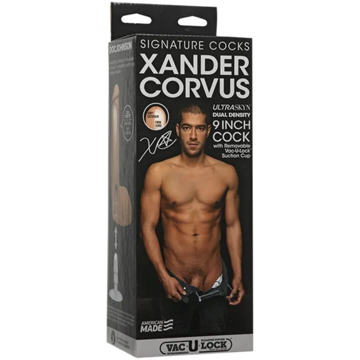 Signature Cocks Xander Corvus Ultraskyn VacULock Dildo Pink 9 Inch Signature Cocks Dildos