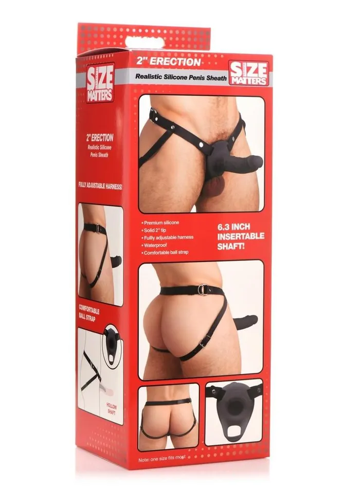 Size Matters Male Sex Toys Size Matters 2 Erection Realistic Silicone Penis Sheath