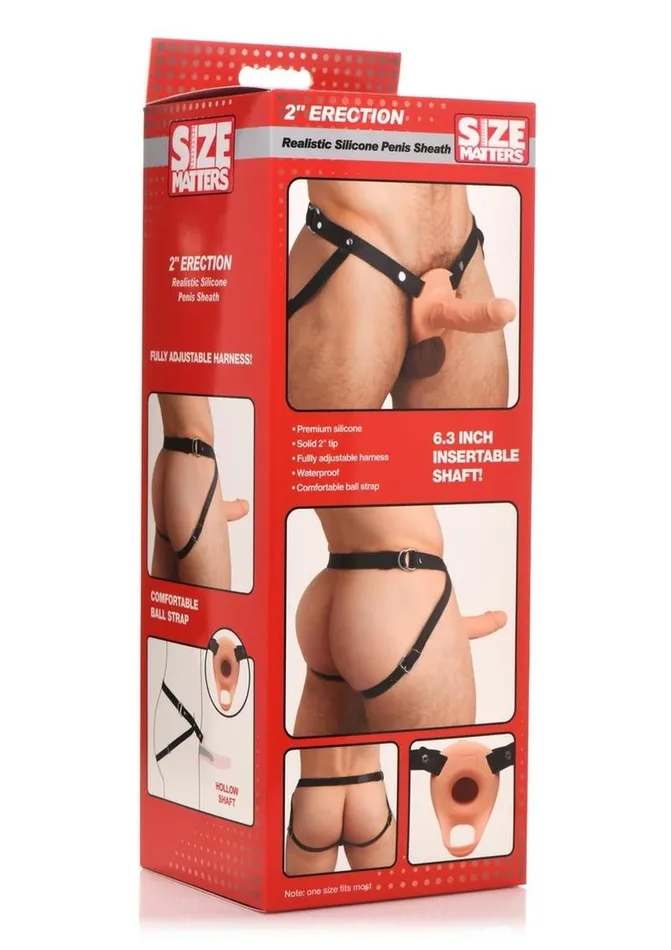 Size Matters Male Sex Toys Size Matters 2 Erection Realistic Silicone Penis Sheath