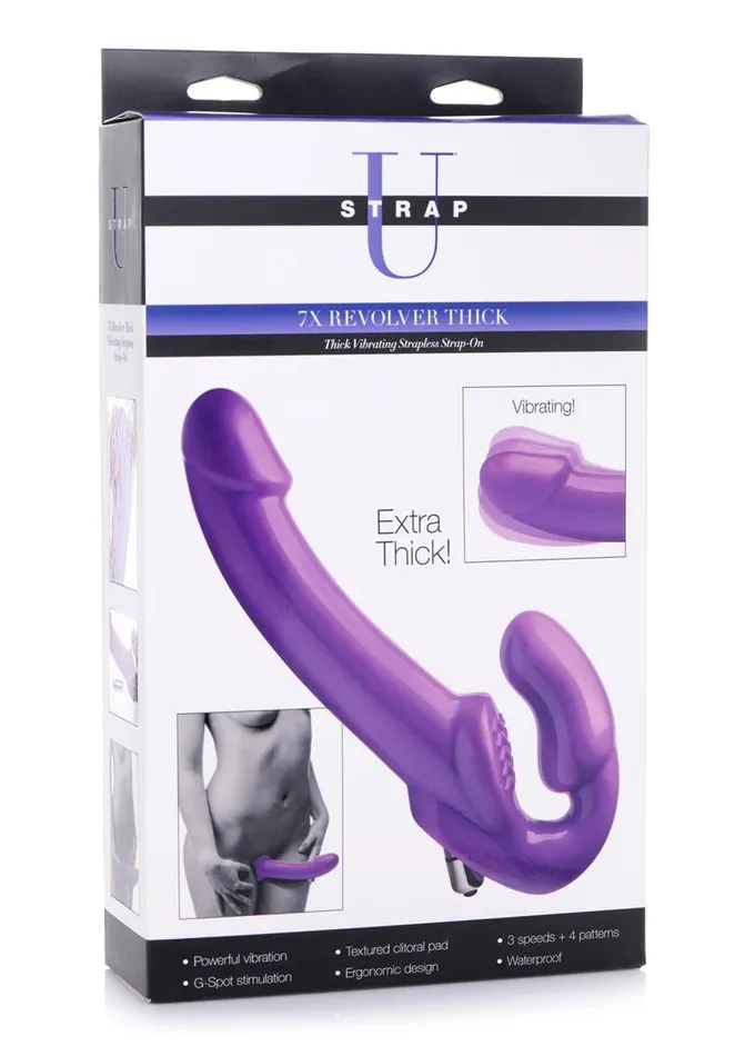 Strap U 7x Revolver Thick Vibrating Strapless StrapOn Dildo STRAP U Female Sex Toys