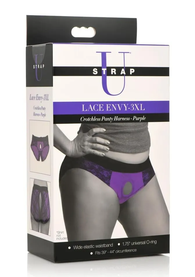 Strap U Lace Envy Lace Crotchless Panty Harness STRAP U Female Sex Toys