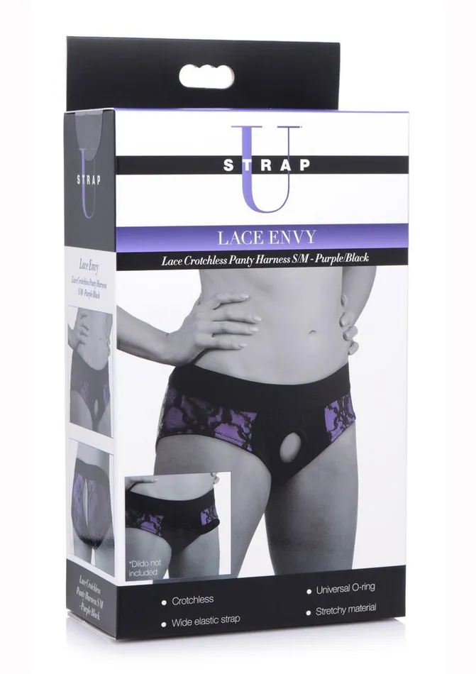 Strap U Lace Envy Lace Crotchless Panty Harness STRAP U Female Sex Toys