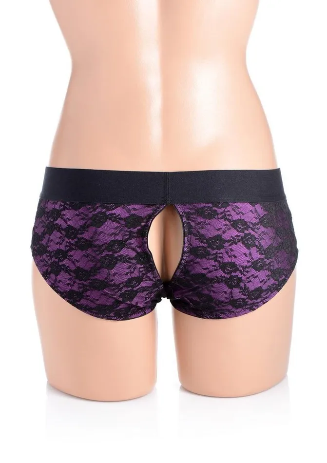 Strap U Lace Envy Lace Crotchless Panty Harness STRAP U Female Sex Toys