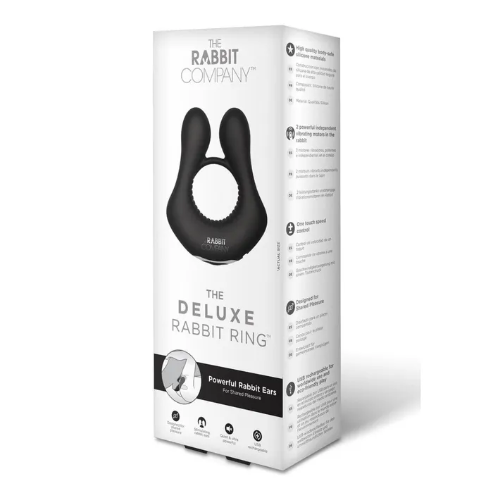 The Rabbit Company The Deluxe Rabbit Ring Black The Rabbit Company Vibrators