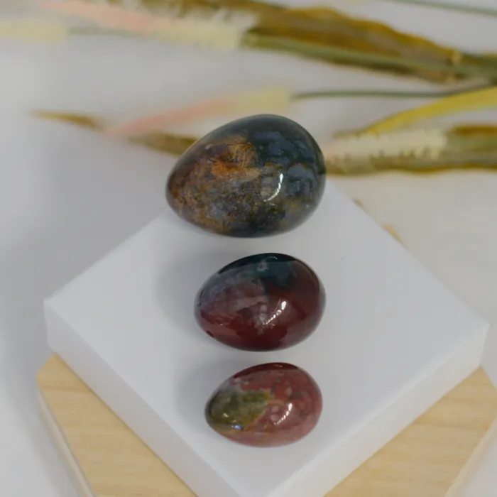 Vibrators Gemstone Yoni Fancy Jasper Yoni Eggs