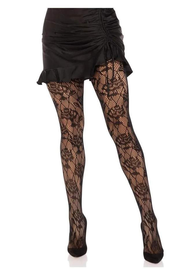 Vibrators Leg Avenue Wild Rose Net Tights
