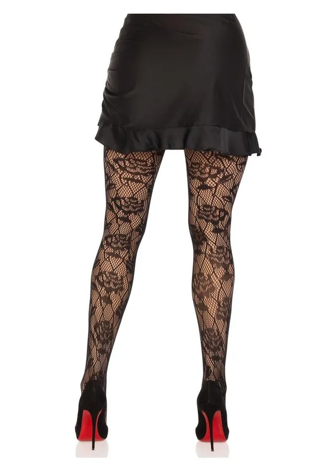 Vibrators Leg Avenue Wild Rose Net Tights