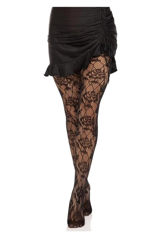 Vibrators Leg Avenue Wild Rose Net Tights