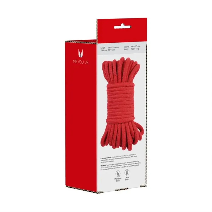 Vibrators Me You Us Me You Us Tie Me Up Soft Cotton Rope Red 10m
