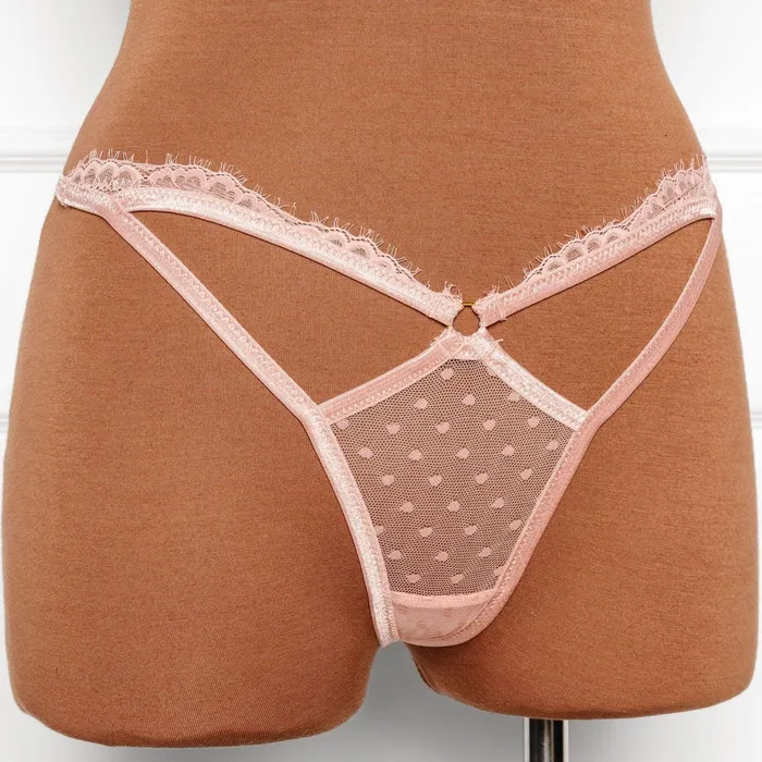 Vibrators Mentionables Lacy Cutout Thong Blush