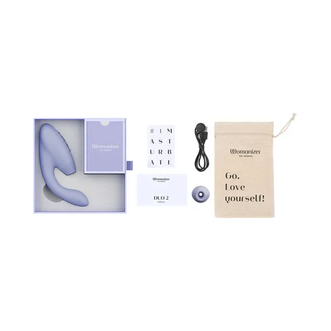 Womanizer Duo 2 Rechargeable Dual Stimulation Pleasure Air and GSpot Vibrator WeVibe Vibrators