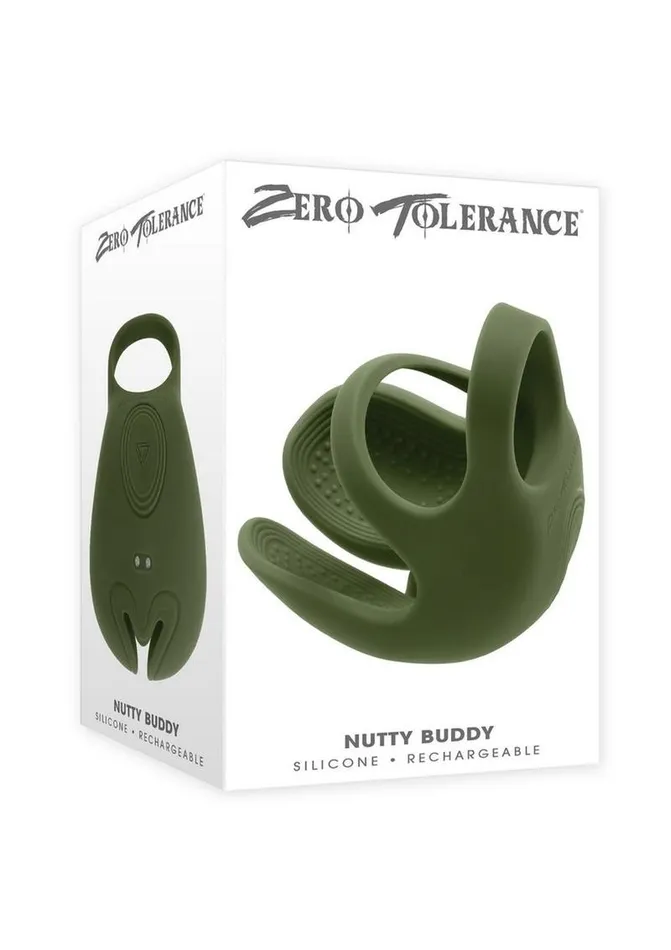 Zero Tolerance Nutty Buddy Rechargeable Silicone Dual Cock Ring Zero Tolerance Male Sex Toys