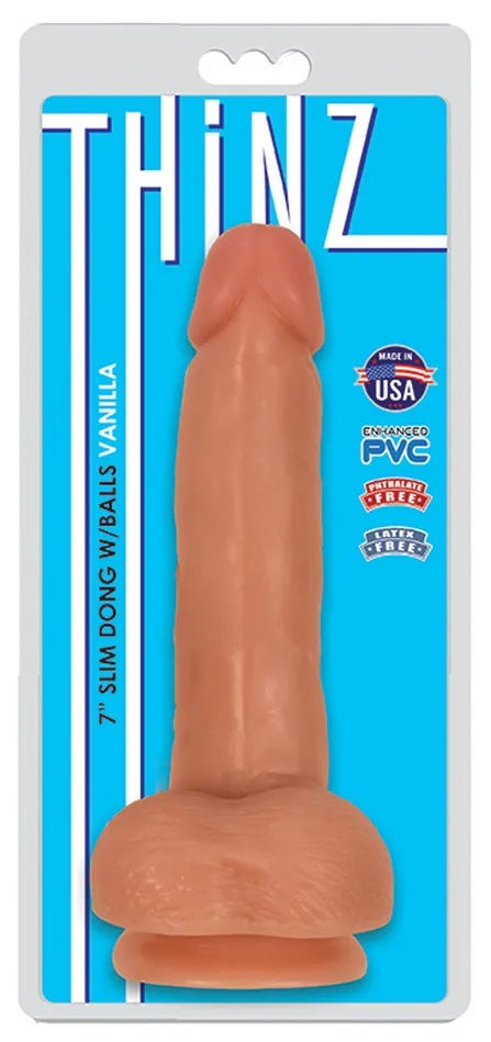 7 Inch Slim Dong With Balls Vanilla Curve Toys Dildos 7 Inch Slim Dong With Balls Vanilla Curve Toys Dildos