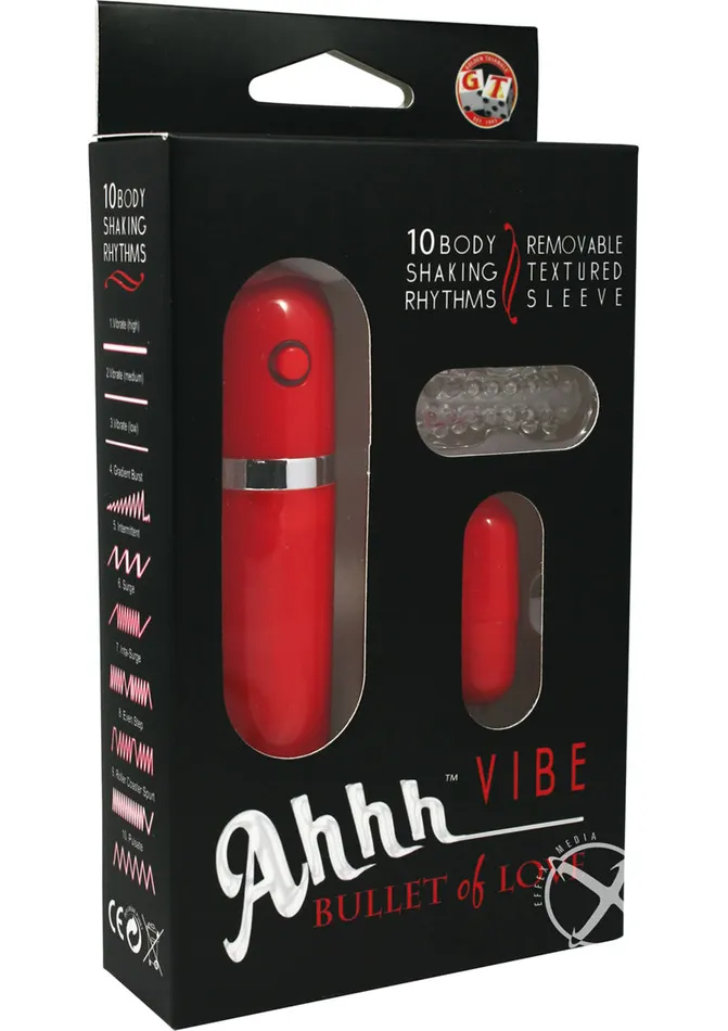 Ahhh Vibrating Bullet Of Love with Remote Control AHHH VIBE Female Sex Toys