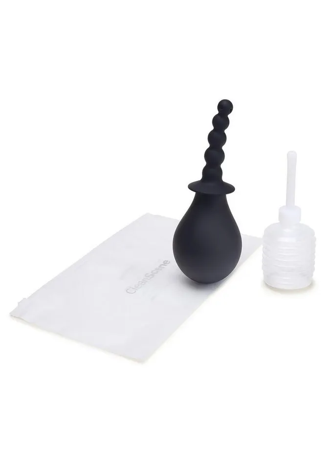 Anal CleanScene Cleanscene Soft Squeeze Beaded Anal Douche Set with Flared Base