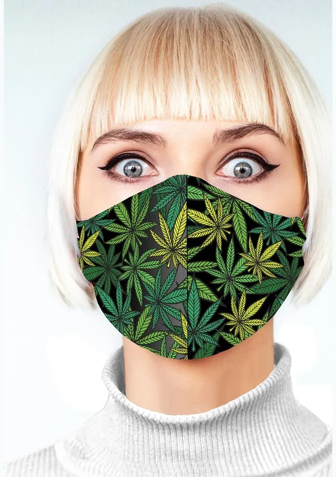 Candyprints Party Female Sex Toys Super Fun Pot Leaf Mask