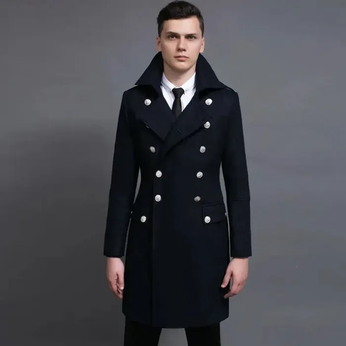 cj Dildos Doublerow Retro Woolen Coat Man