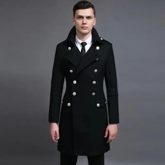 cj Dildos Doublerow Retro Woolen Coat Man