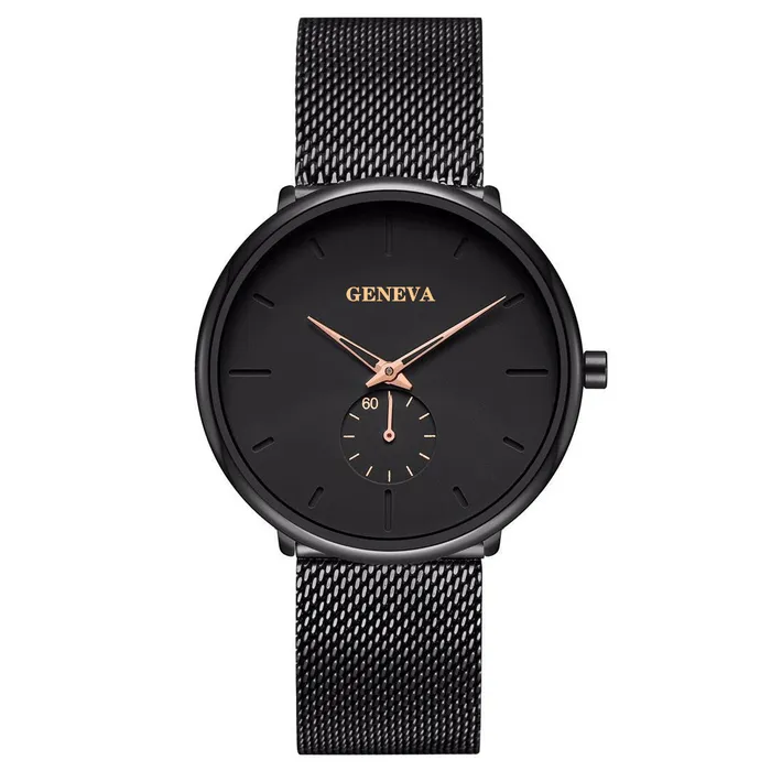cj Dildos Fashion Casual Geneva Mens Watch Quartz Stainless Steel