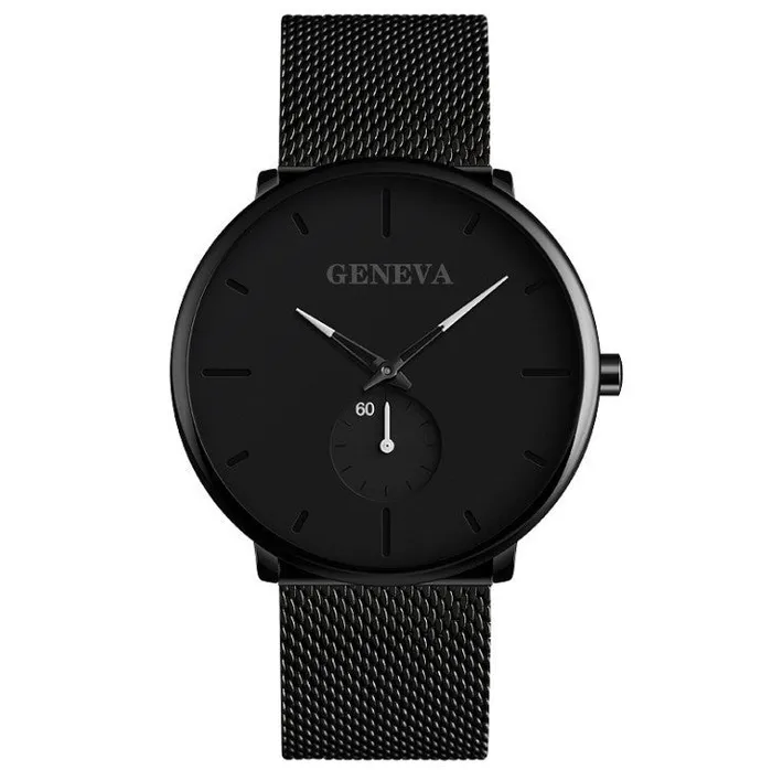 cj Dildos Fashion Casual Geneva Mens Watch Quartz Stainless Steel