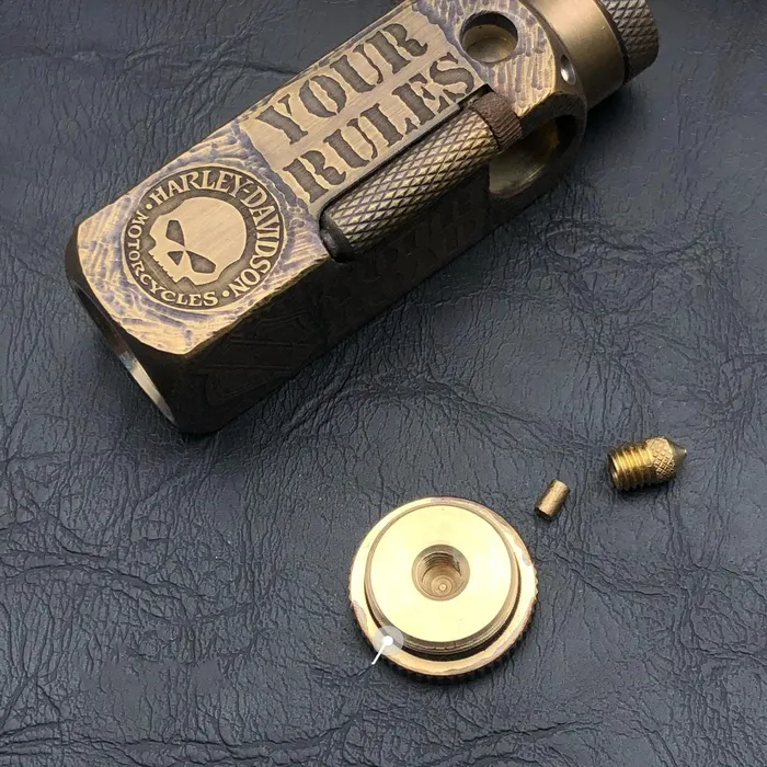 cj Dildos Pipe Kerosene Lighter Handmade Brass Hand Carved