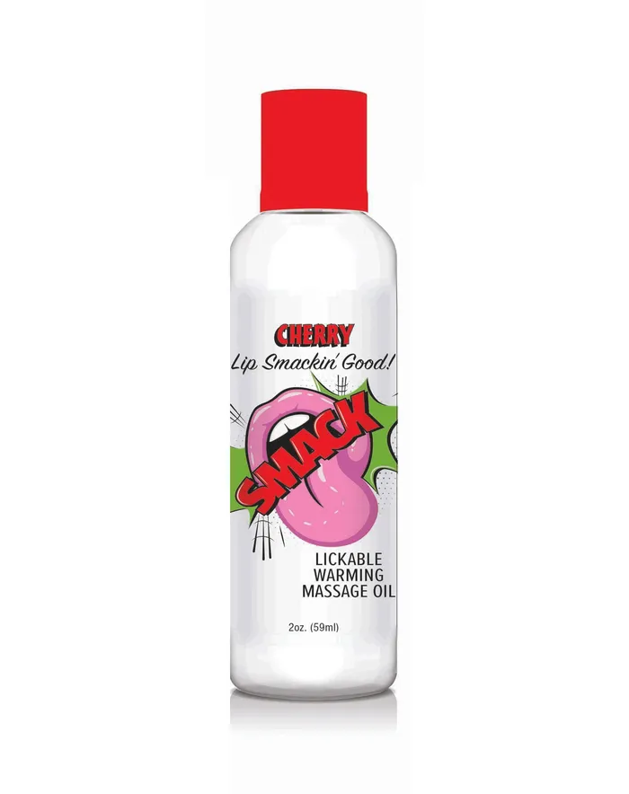 Couples Little Genie Smack Warming and Lickable Massage Oil Cherry 2 Oz