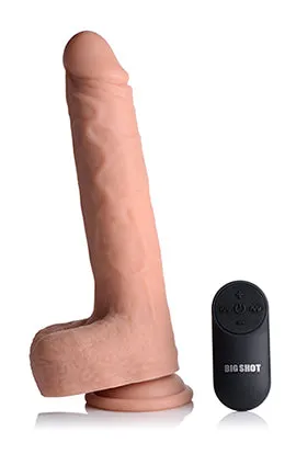 Dildos Big Shot 9 Inch Silicone Thrusting Dildo With Balls and Remote Curve Toys