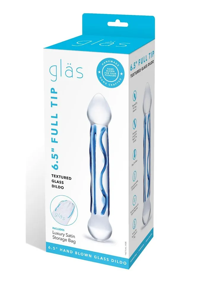 Dildos Glas Full Tip Glass Textured Dildo Glas