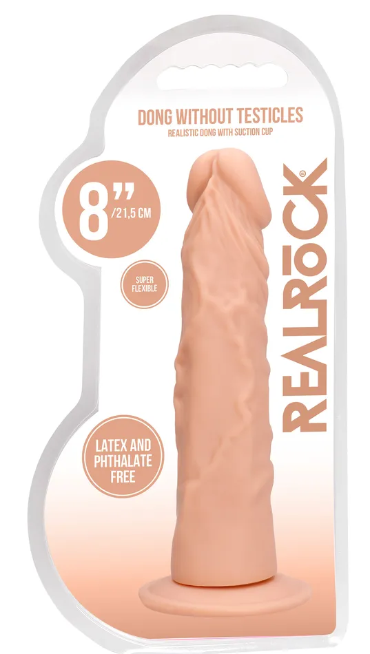 Dildos Shots RealRock 8 Inch Dong Without Testicles Flesh